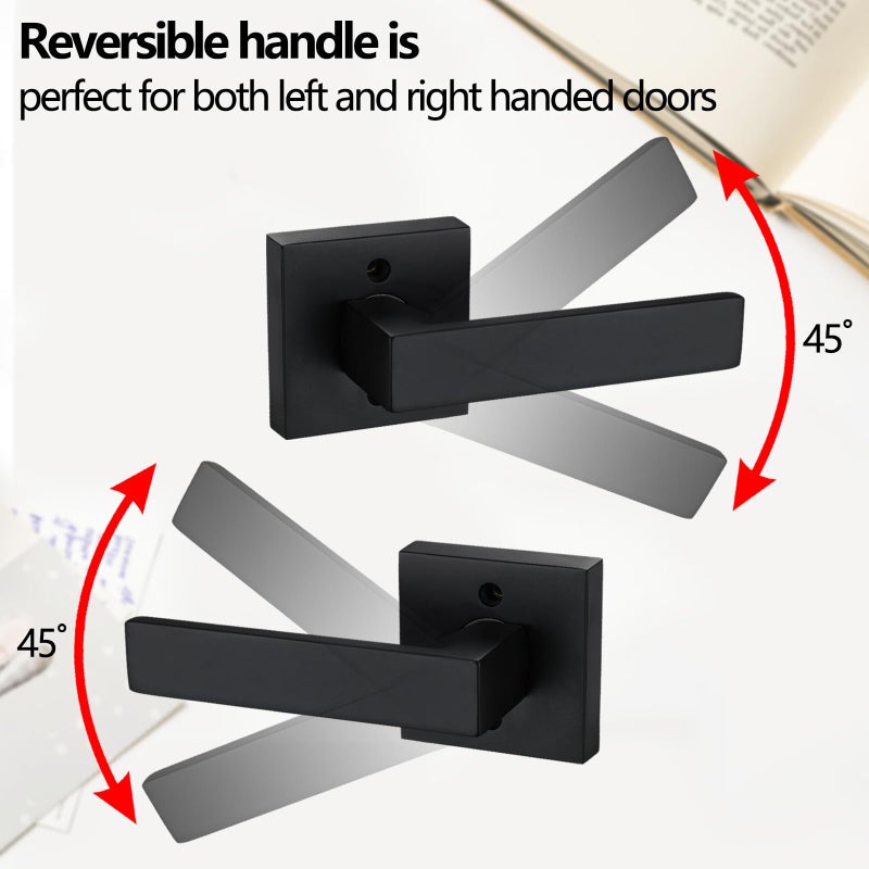 NEWBANG Solid Door Lever Handle Matte Black Finish - Image 4
